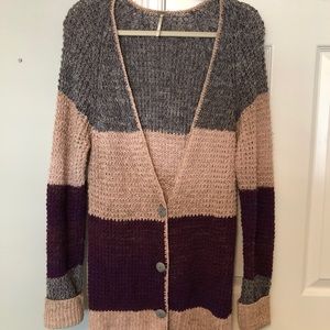 Free People Long Open Front Cardigan